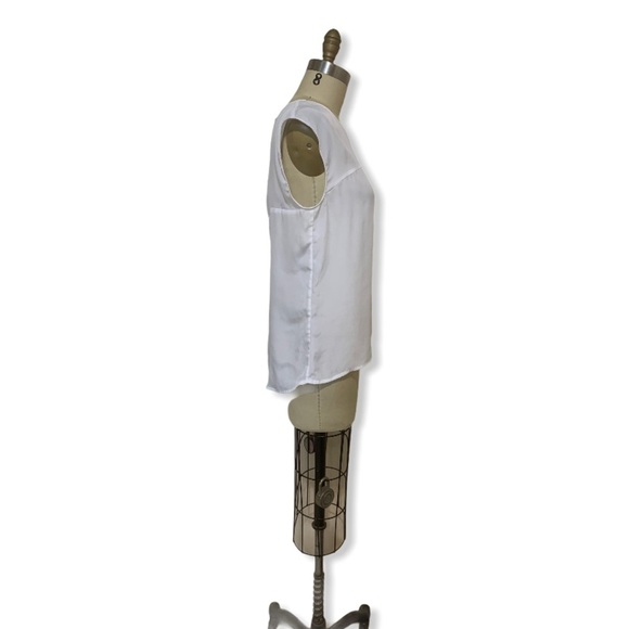 0381 H&M white with bow top blouse sz 10 - Picture 2 of 6